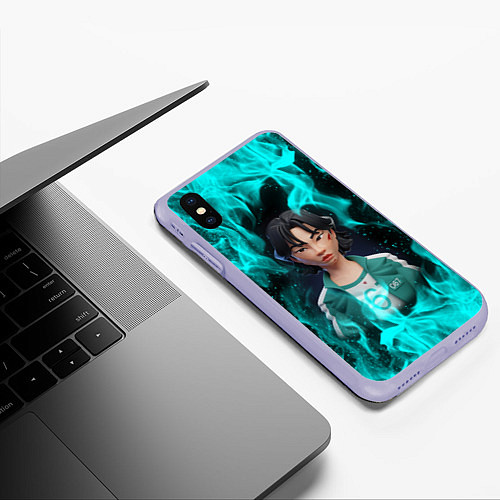 Чехол iPhone XS Max матовый Кан Сэ Бёк 3D ART 067 / 3D-Светло-сиреневый – фото 3