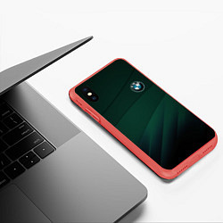 Чехол iPhone XS Max матовый GREEN BMW, цвет: 3D-красный — фото 2