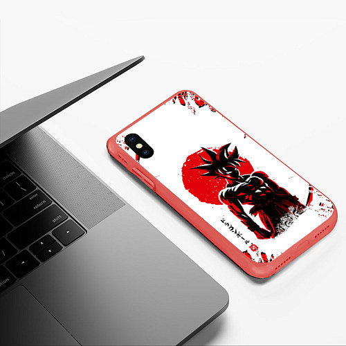 Чехол iPhone XS Max матовый Dragon ball / 3D-Красный – фото 3