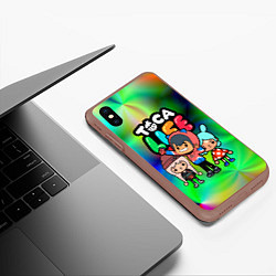 Чехол iPhone XS Max матовый Toca Life, цвет: 3D-коричневый — фото 2