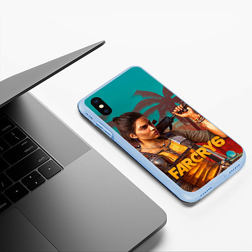 Чехол iPhone XS Max матовый Far Cry Dani Rojas / 3D-Голубой – фото 3