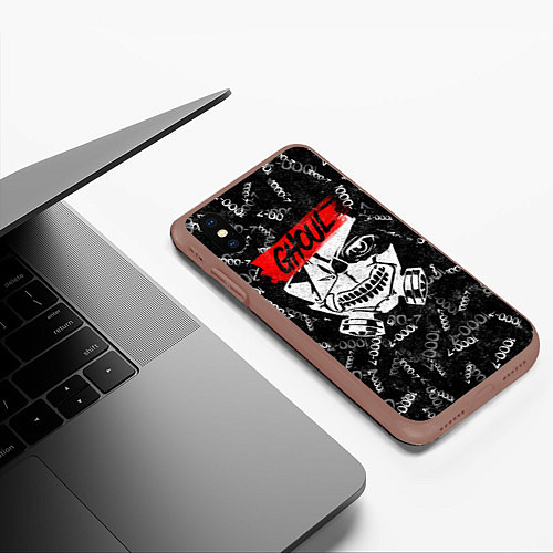 Чехол iPhone XS Max матовый KANEKI GHOUL 1000-7 / 3D-Коричневый – фото 3