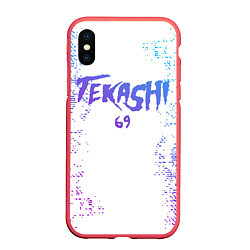 Чехол iPhone XS Max матовый 6IX9INE, цвет: 3D-красный