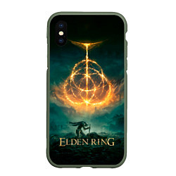 Чехол iPhone XS Max матовый Elden Ring Game Art, цвет: 3D-темно-зеленый