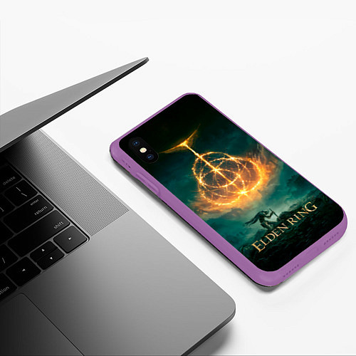 Чехол iPhone XS Max матовый Elden Ring Game Art / 3D-Фиолетовый – фото 3