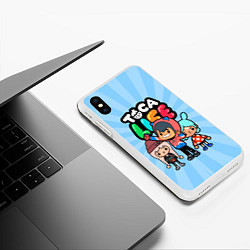 Чехол iPhone XS Max матовый Toca Life World, цвет: 3D-белый — фото 2