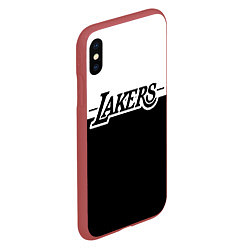 Чехол iPhone XS Max матовый Kobe Bryant - Los Angeles Lakers, цвет: 3D-красный — фото 2
