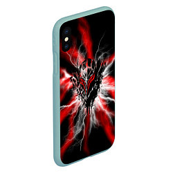 Чехол iPhone XS Max матовый Berserk разряд молнии, цвет: 3D-мятный — фото 2