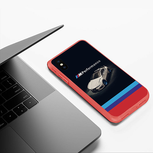 Чехол iPhone XS Max матовый BMW CLS 3 0 PERFORMANCE / 3D-Красный – фото 3