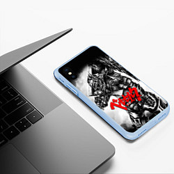 Чехол iPhone XS Max матовый BERSERK ANIME БЕРСЕРК, цвет: 3D-голубой — фото 2