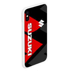 Чехол iPhone XS Max матовый SUZUKI СУЗУКИ RED LOGO, цвет: 3D-белый — фото 2