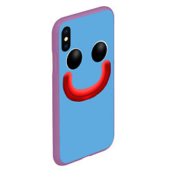 Чехол iPhone XS Max матовый Huggy Waggy smile, цвет: 3D-фиолетовый — фото 2
