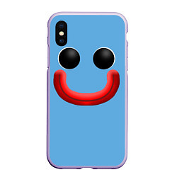 Чехол iPhone XS Max матовый Huggy Waggy smile, цвет: 3D-светло-сиреневый