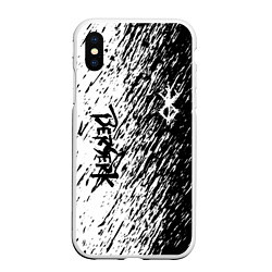 Чехол iPhone XS Max матовый Anime Berserk, цвет: 3D-белый