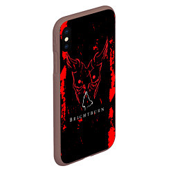 Чехол iPhone XS Max матовый Берсерк berserk аниме, цвет: 3D-коричневый — фото 2