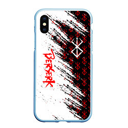 Чехол iPhone XS Max матовый Berserk Anime, цвет: 3D-голубой