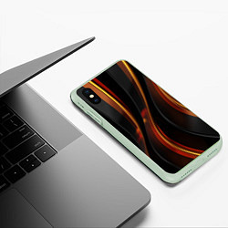 Чехол iPhone XS Max матовый Unsplash 3D, цвет: 3D-салатовый — фото 2