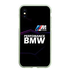 Чехол iPhone XS Max матовый BMW фанат, цвет: 3D-салатовый