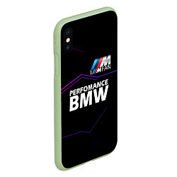Чехол iPhone XS Max матовый BMW фанат, цвет: 3D-салатовый — фото 2