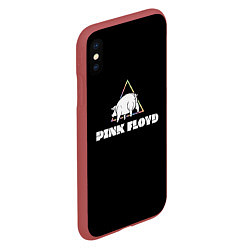 Чехол iPhone XS Max матовый PINK FLOYD PIG, цвет: 3D-красный — фото 2