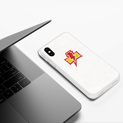 Чехол iPhone XS Max матовый Белые Шрамы цвет легиона / 3D-Белый – фото 3