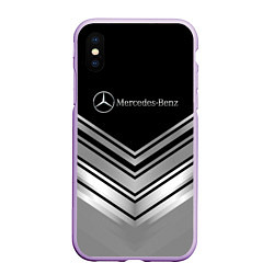 Чехол iPhone XS Max матовый Mercedes-Benz Текстура, цвет: 3D-сиреневый