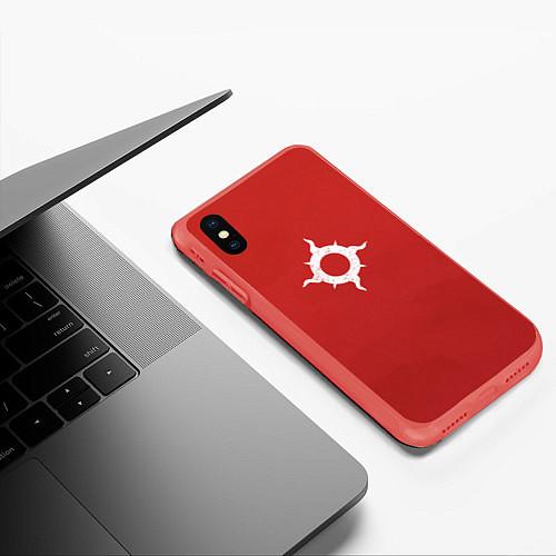 Чехол iPhone XS Max матовый Тысяча сынов до Ереси цвет легиона / 3D-Красный – фото 3