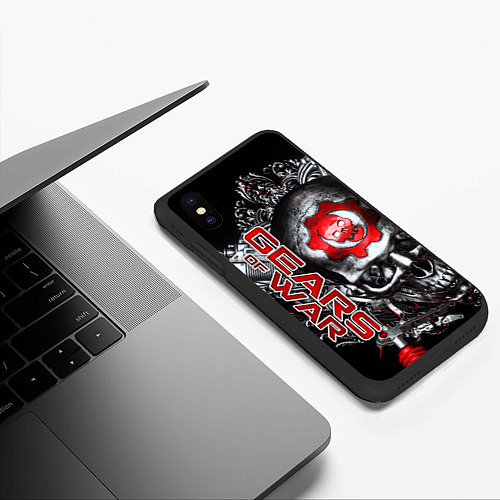 Чехол iPhone XS Max матовый Gears of War Gears 5 / 3D-Черный – фото 3