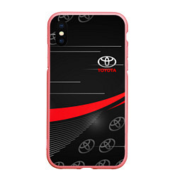 Чехол iPhone XS Max матовый ТОЙОТА TOYOTA RED LINES, цвет: 3D-баблгам