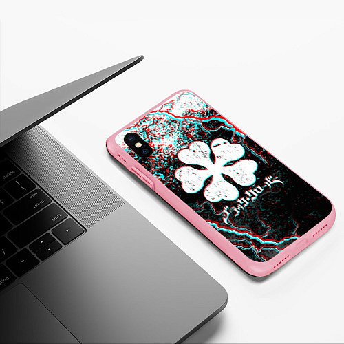 Чехол iPhone XS Max матовый BLACK CLOVER GLITCHF FLASHES / 3D-Баблгам – фото 3