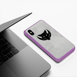 Чехол iPhone XS Max матовый Лунные волки цвет легиона, цвет: 3D-фиолетовый — фото 2