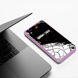 Чехол iPhone XS Max матовый Rainbow Six Siege: Раскаленные пули, цвет: 3D-сиреневый — фото 2