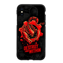 Чехол iPhone XS Max матовый Gears of War: Gears 5, цвет: 3D-черный