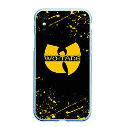 Чехол iPhone XS Max матовый WU-TANG CLAN БРЫЗГИ КРАСОК, цвет: 3D-голубой