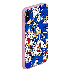 Чехол iPhone XS Max матовый SONIC ПАТТЕРН СОНИК, цвет: 3D-розовый — фото 2