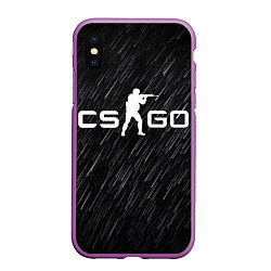 Чехол iPhone XS Max матовый Counter Strike,, цвет: 3D-фиолетовый