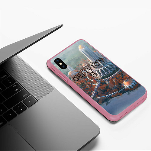 Чехол iPhone XS Max матовый Столичный замок / 3D-Малиновый – фото 3