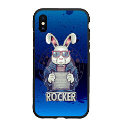 Чехол iPhone XS Max матовый Rocker!, цвет: 3D-черный