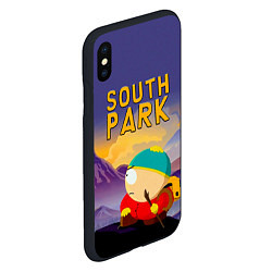 Чехол iPhone XS Max матовый Эпичный Картман в горах Южный Парк, цвет: 3D-черный — фото 2