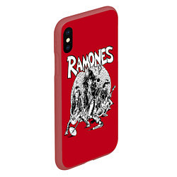 Чехол iPhone XS Max матовый BW Ramones, цвет: 3D-красный — фото 2