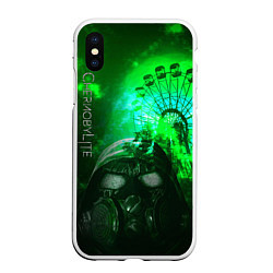 Чехол iPhone XS Max матовый Chernobylite - Колесо обозрения, цвет: 3D-белый