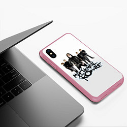 Чехол iPhone XS Max матовый Участники группы My Chemical Romance, цвет: 3D-малиновый — фото 2