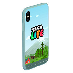 Чехол iPhone XS Max матовый TOCA BOCA WORLD LOGO, цвет: 3D-мятный — фото 2