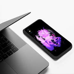 Чехол iPhone XS Max матовый Магическая битва: Сатору Годжо, цвет: 3D-черный — фото 2