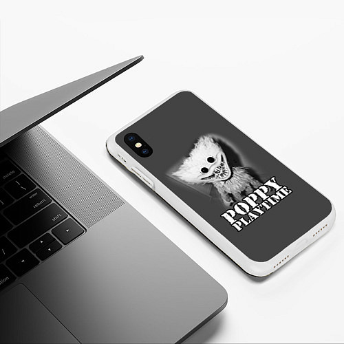 Чехол iPhone XS Max матовый Poppy Playtime / 3D-Белый – фото 3