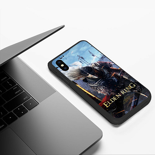 Чехол iPhone XS Max матовый Elden Ring игра / 3D-Черный – фото 3
