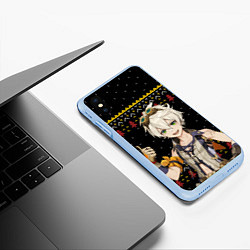 Чехол iPhone XS Max матовый БЕННЕТ НОВОГОДНИЙ, цвет: 3D-голубой — фото 2