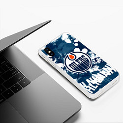 Чехол iPhone XS Max матовый Эдмонтон Ойлерз Edmonton Oilers, цвет: 3D-белый — фото 2