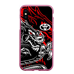 Чехол iPhone XS Max матовый TOYOTA DRAGON ТОЙОТА ДРАКОН, цвет: 3D-малиновый