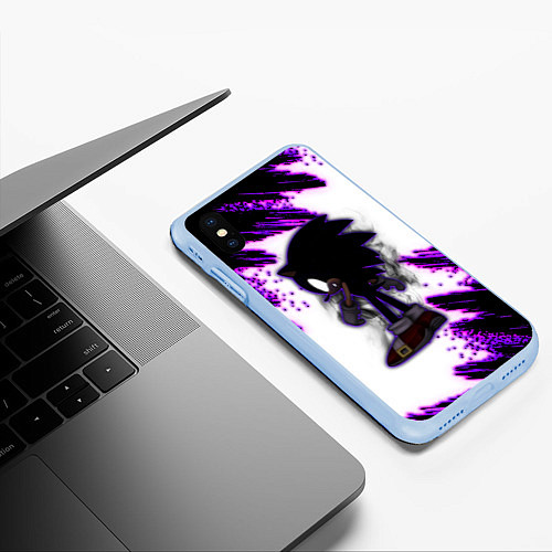 Чехол iPhone XS Max матовый SONIC DARK СОНИК / 3D-Голубой – фото 3